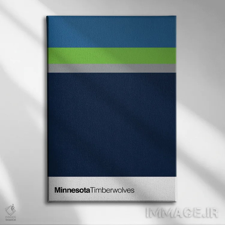 تابلو بسکتبال مینهسوتا تیمبرولوز اثر آویسیکس - نمای روبهرو روی دیوار