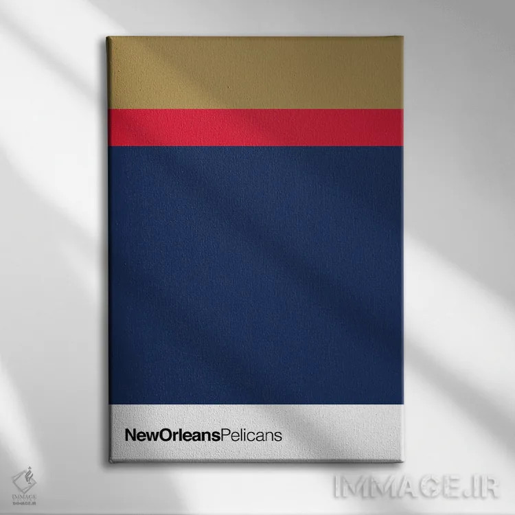 تابلو بسکتبال نیواورلئان پلیکانز اثر آویسیکس - نمای روبهرو روی دیوار