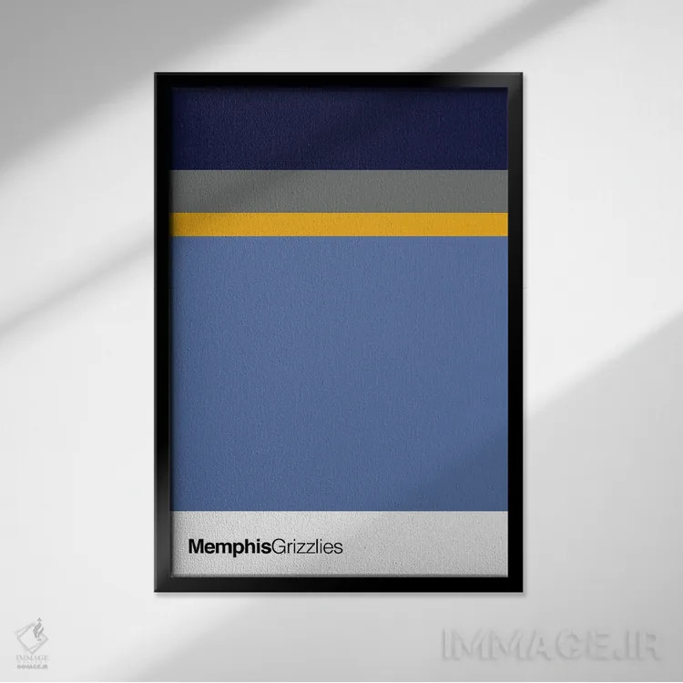 تابلو بسکتبال ممفیس گریزلیز اثر آویسیکس - نمای قابدار مشکی