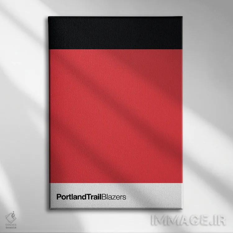تابلو بسکتبال پورتلند تریل بلیزرز (تیم NBA) اثر آویسیکس - نمای روبهرو روی دیوار