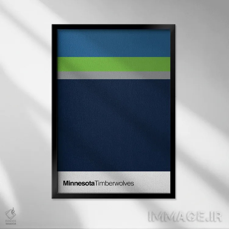 تابلو بسکتبال مینهسوتا تیمبرولوز اثر آویسیکس - نمای قابدار مشکی