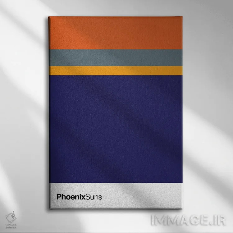 تابلو بسکتبال فینیکس سانز (تیم NBA) اثر آویسیکس - نمای روبهرو روی دیوار