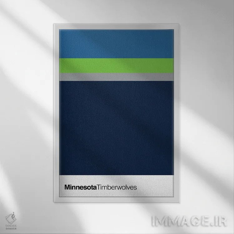 تابلو بسکتبال مینهسوتا تیمبرولوز اثر آویسیکس - نمای قابدار سفید
