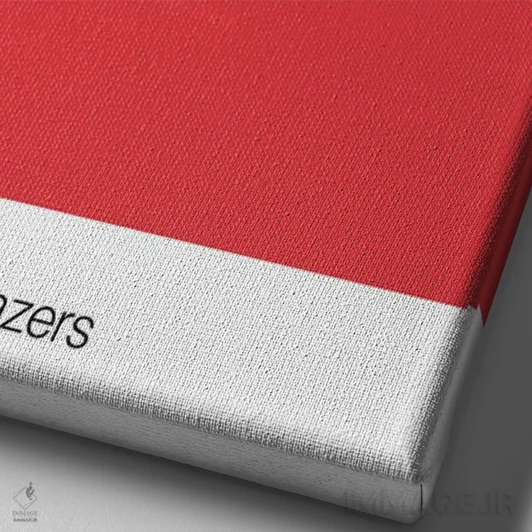 تابلو بسکتبال پورتلند تریل بلیزرز (تیم NBA) اثر آویسیکس - نمای نزدیک بافت بوم