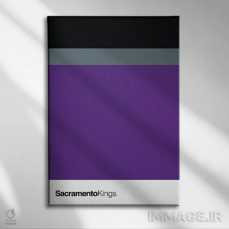 تابلو بسکتبال ساکرامنتو کینگز (تیم NBA) اثر آویسیکس - نمای روبهرو روی دیوار
