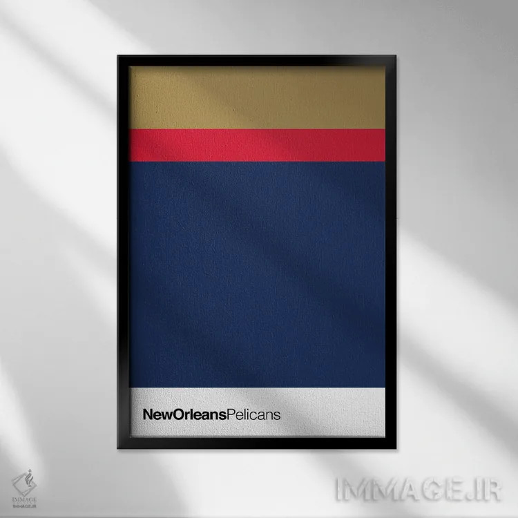 تابلو بسکتبال نیواورلئان پلیکانز اثر آویسیکس - نمای قابدار مشکی