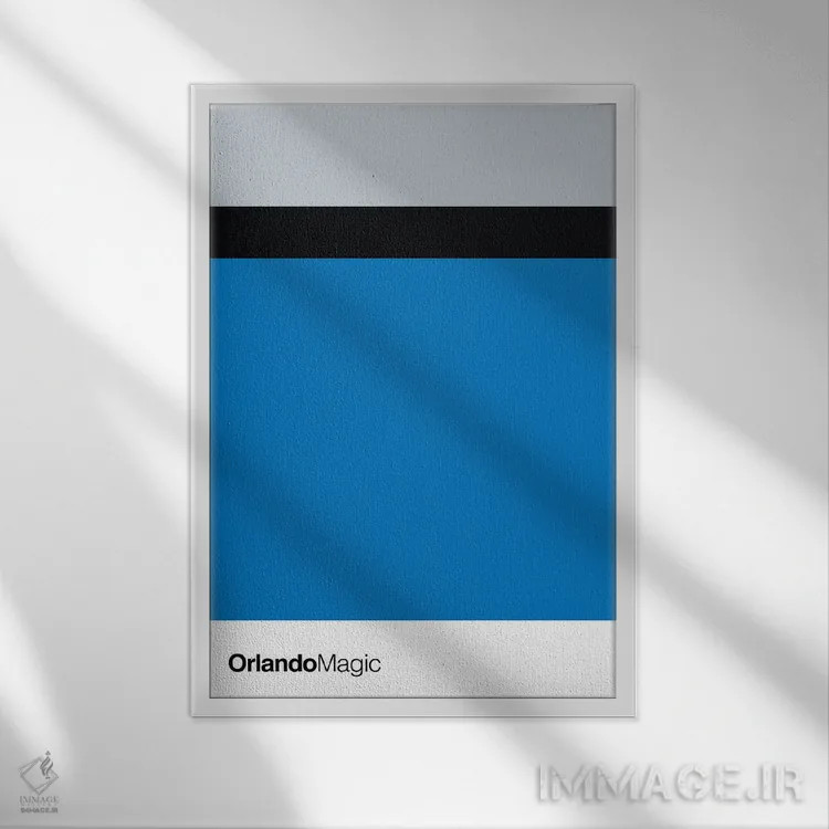 تابلو بسکتبال اورلاندو مجیک (تیم NBA) اثر آویسیکس - نمای قابدار سفید