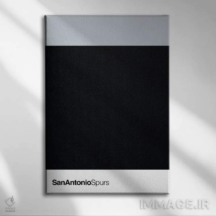 تابلو بسکتبال سن آنتونیو اسپرز (تیم NBA) اثر آویسیکس - نمای روبهرو روی دیوار