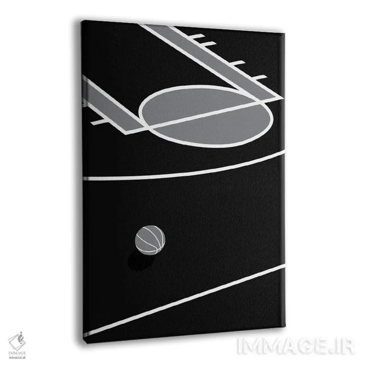 تابلو زمین بسکتبال مشکی اثر آویسیکس - نمای پرسپکتیو محصول