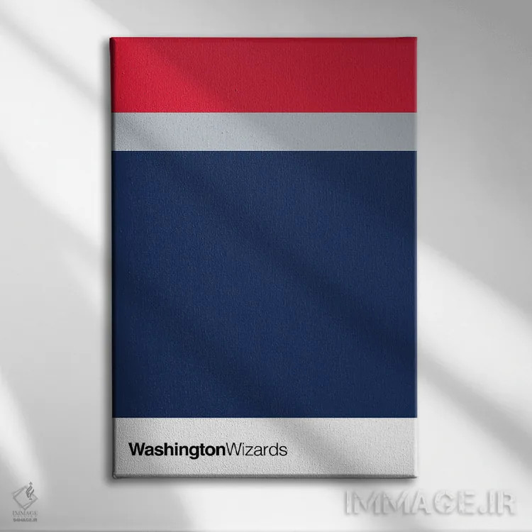 تابلو بسکتبال واشنگتن ویزاردز (تیم NBA) اثر آویسیکس - نمای روبهرو روی دیوار