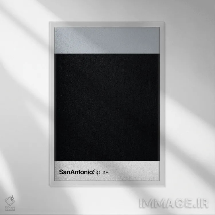 تابلو بسکتبال سن آنتونیو اسپرز (تیم NBA) اثر آویسیکس - نمای قابدار سفید