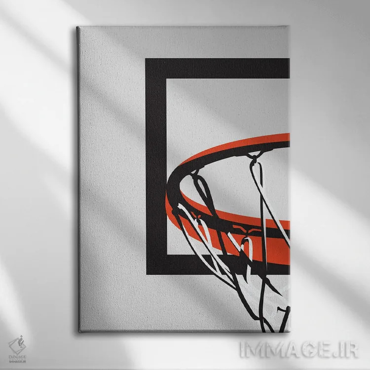 تابلو حلقهٔ بسکتبال اثر آویسیکس - نمای روبهرو روی دیوار