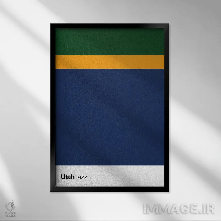 تابلو بسکتبال یوتا جز (تیم NBA) اثر آویسیکس - نمای قابدار مشکی
