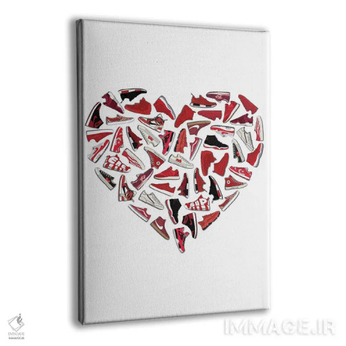 تابلو قلب کتانی اثر آویسیکس - نمای پرسپکتیو محصول