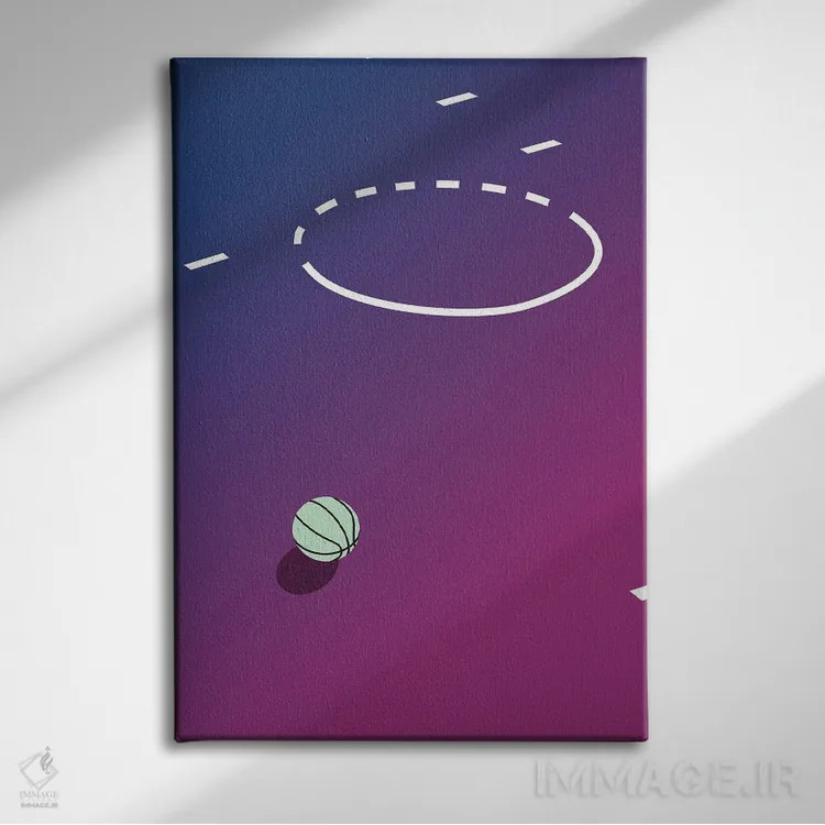 تابلو زمین بسکتبال پیگال (محلهای در پاریس) اثر آویسیکس - نمای روبهرو روی دیوار