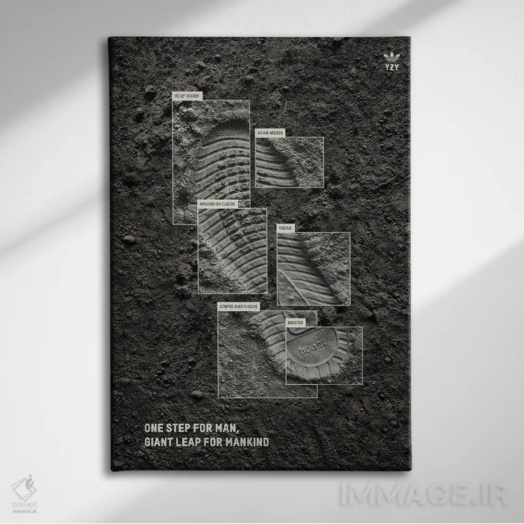تابلو فرود بر ماه اثر آویسیکس - نمای روبهرو روی دیوار