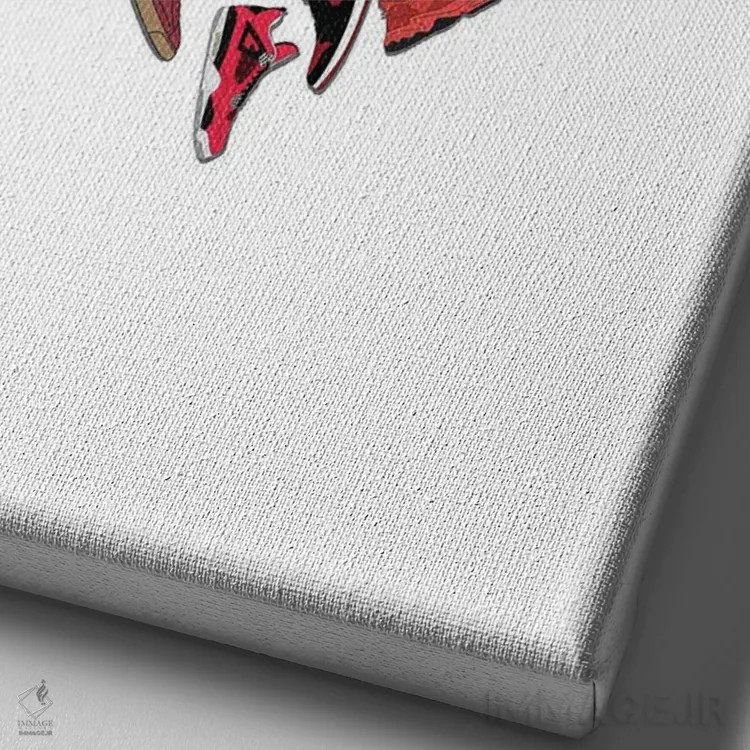 تابلو قلب کتانی اثر آویسیکس - نمای نزدیک بافت بوم