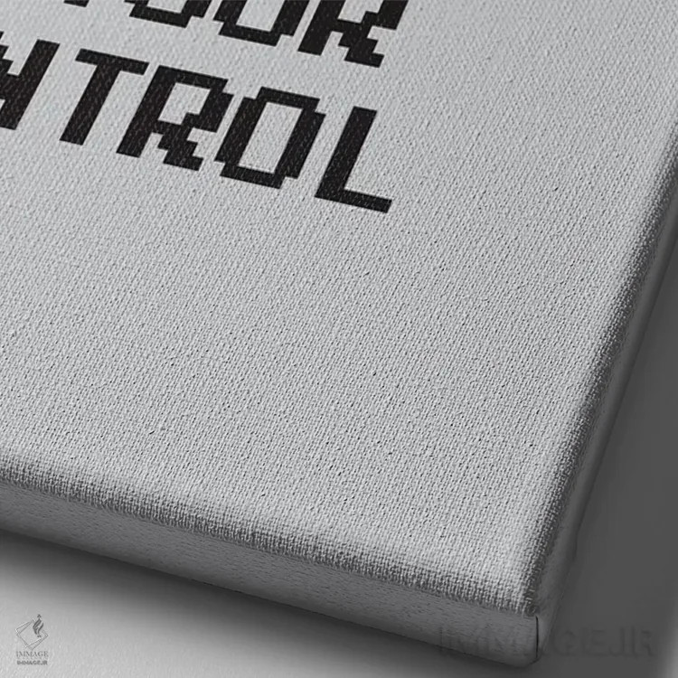 تابلو همه چیز در کنترل توست اثر آویسیکس - نمای نزدیک بافت بوم