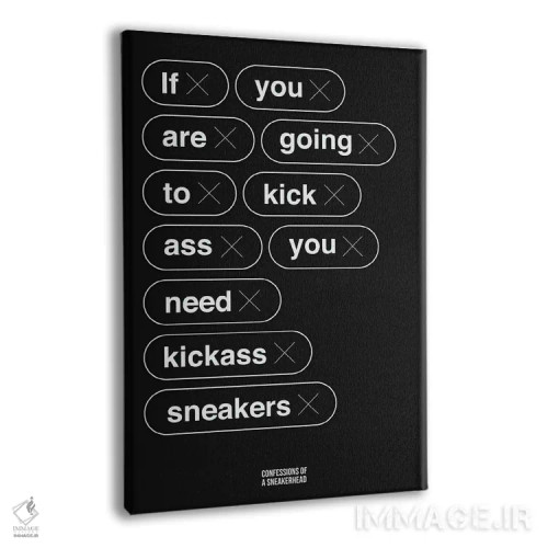 تابلو کتانیهای شگفتانگیز (مشکی) اثر آویسیکس - نمای پرسپکتیو محصول