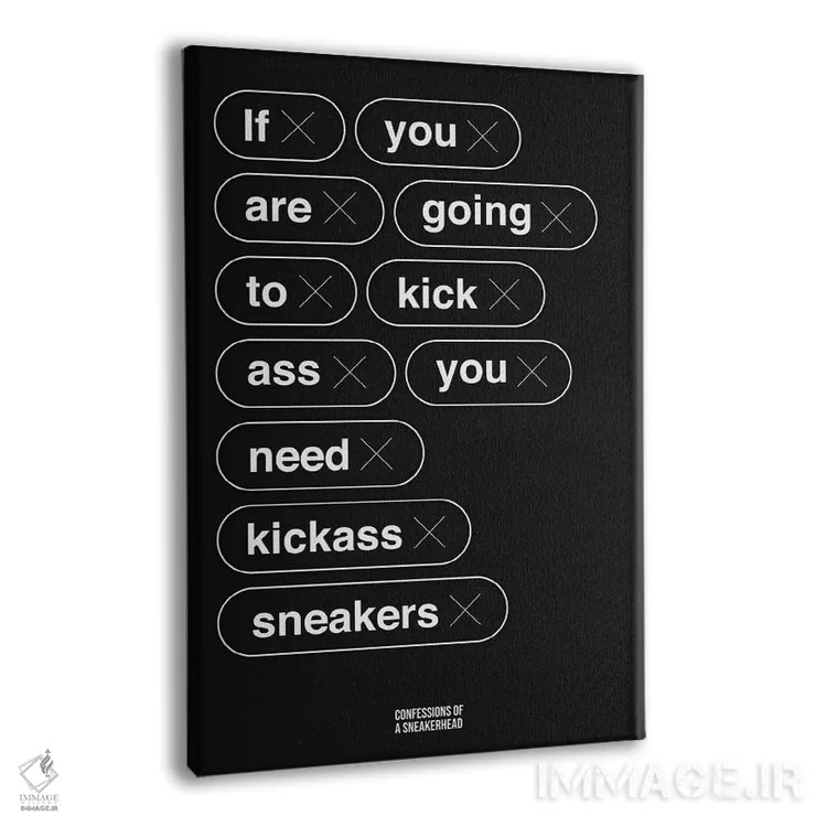 تابلو کتانیهای شگفتانگیز (مشکی) اثر آویسیکس - نمای پرسپکتیو محصول