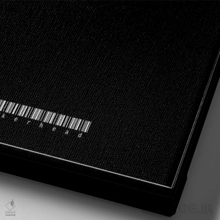 تابلو کتانی شخصیت میسازد اثر آویسیکس - نمای نزدیک بافت بوم