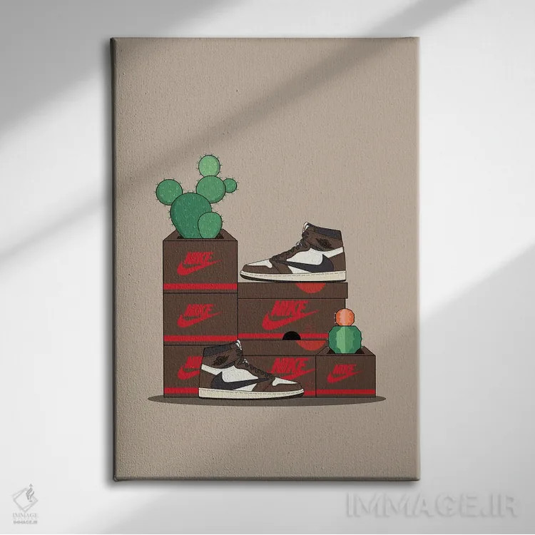 تابلو تراویس اسکات کاکتوس جک (برند) اثر آویسیکس - نمای روبهرو روی دیوار