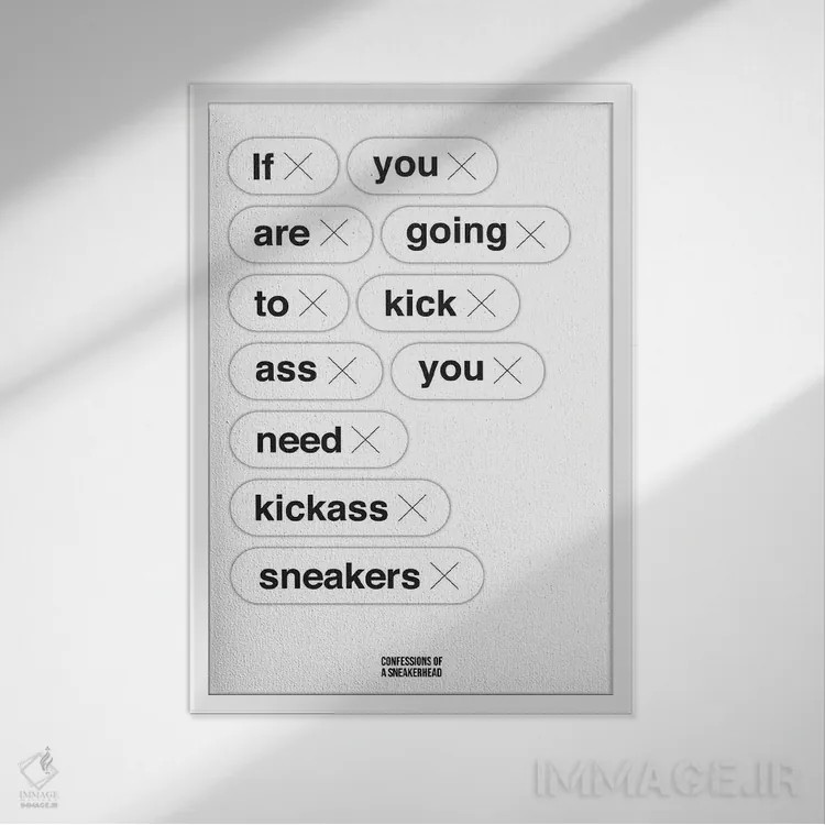 تابلو کتانیهای شگفتانگیز (سفید) اثر آویسیکس - نمای قابدار سفید