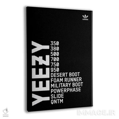 تابلو یزی (مشکی) (برند کفش) اثر آویسیکس - نمای پرسپکتیو محصول