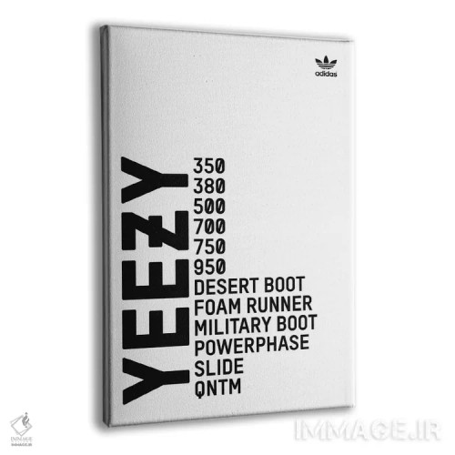 تابلو یزی (سفید) (برند کفش) اثر آویسیکس - نمای پرسپکتیو محصول