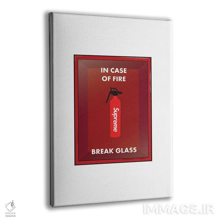 تابلو در صورت آتشسوزی، شیشه را بشکن اثر آویسیکس - نمای پرسپکتیو محصول