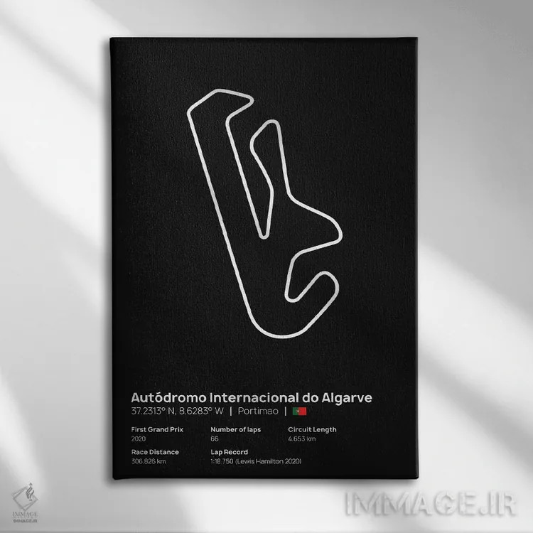 تابلو فرمول یک - پیست الگارو اثر آویسیکس - نمای روبهرو روی دیوار