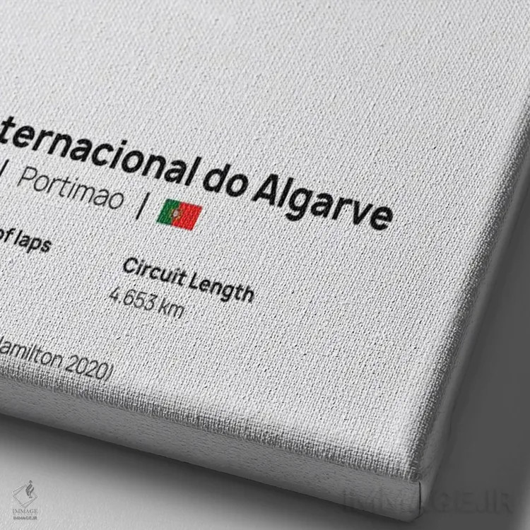 تابلو فرمول یک - پیست الگارو اثر آویسیکس - نمای نزدیک بافت بوم