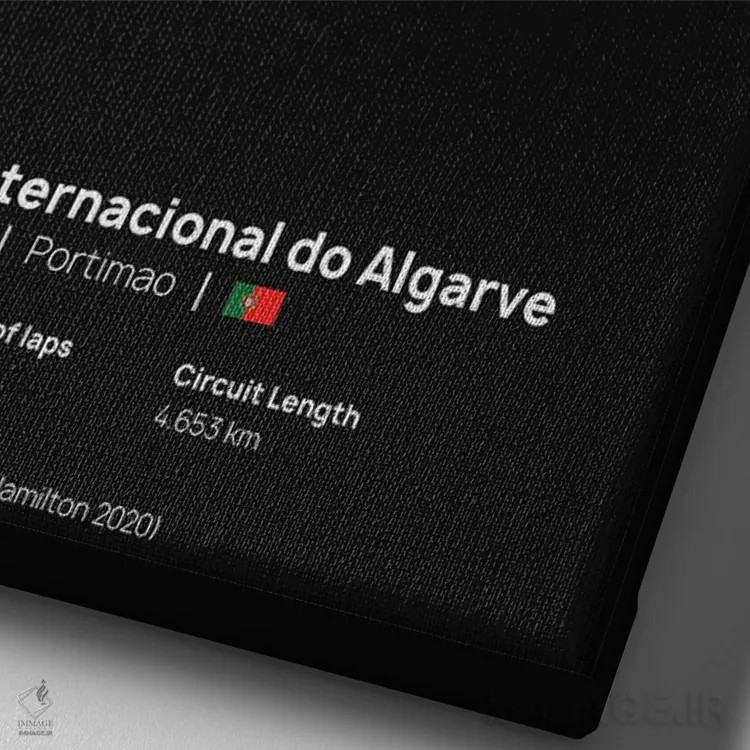 تابلو فرمول یک - پیست الگارو اثر آویسیکس - نمای نزدیک بافت بوم