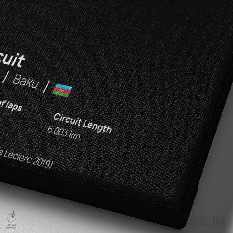 تابلو فرمول یک - پیست شهر باکو اثر آویسیکس - نمای نزدیک بافت بوم