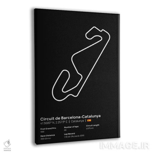 تابلو فرمول یک - پیست کاتالونیا اثر آویسیکس - نمای پرسپکتیو محصول