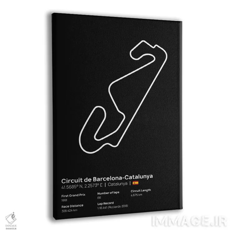 تابلو فرمول یک - پیست کاتالونیا اثر آویسیکس - نمای پرسپکتیو محصول