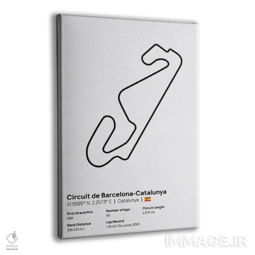 تابلو فرمول یک - پیست کاتالونیا اثر آویسیکس - نمای پرسپکتیو محصول