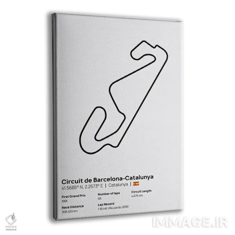 تابلو فرمول یک - پیست کاتالونیا اثر آویسیکس - نمای پرسپکتیو محصول