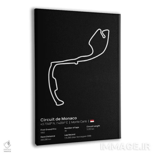 تابلو فرمول یک - پیست موناکو اثر آویسیکس - نمای پرسپکتیو محصول