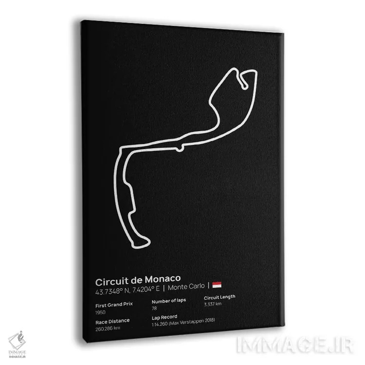 تابلو فرمول یک - پیست موناکو اثر آویسیکس - نمای پرسپکتیو محصول
