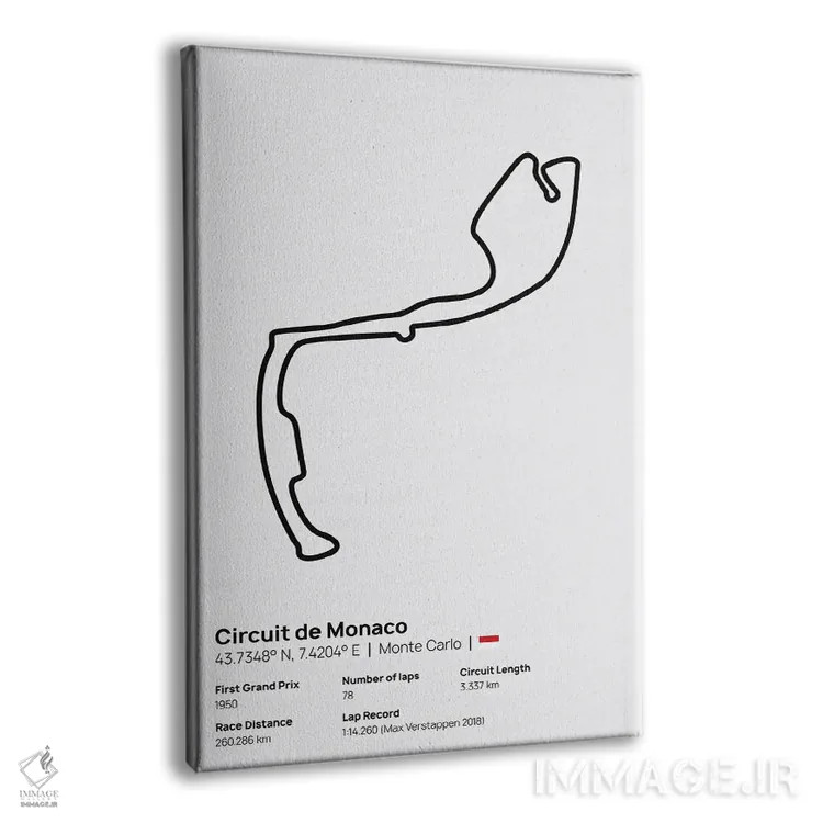 تابلو فرمول یک - پیست موناکو اثر آویسیکس - نمای پرسپکتیو محصول
