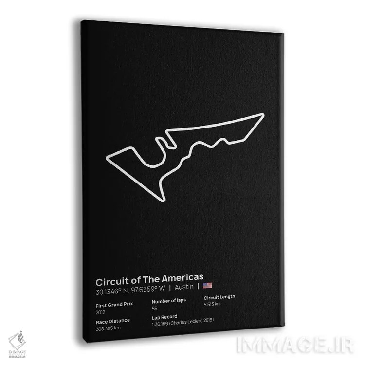 تابلو فرمول یک - پیست قارهها (آستین آمریکا) اثر آویسیکس - نمای پرسپکتیو محصول