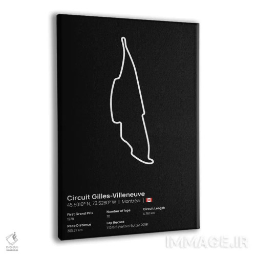 تابلو فرمول یک - پیست ژیل ویلنوو اثر آویسیکس - نمای پرسپکتیو محصول