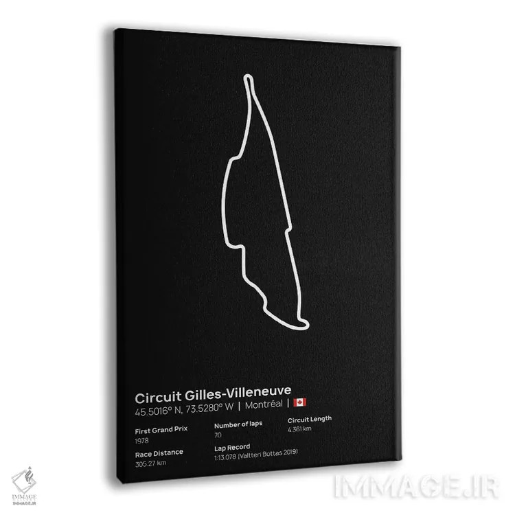 تابلو فرمول یک - پیست ژیل ویلنوو اثر آویسیکس - نمای پرسپکتیو محصول