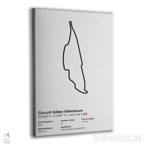 تابلو فرمول یک - پیست ژیل ویلنوو اثر آویسیکس - نمای پرسپکتیو محصول