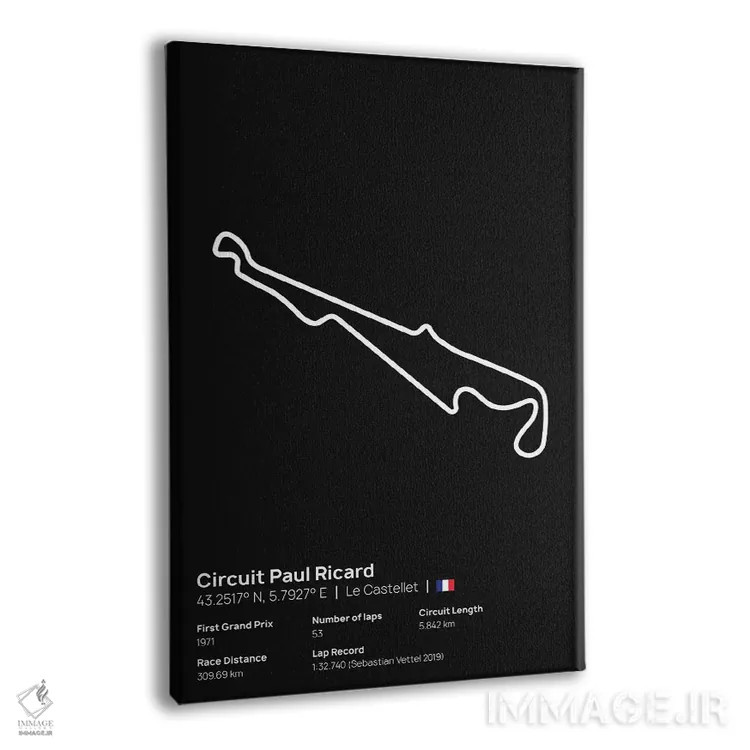 تابلو فرمول یک - پیست پل ریکارد اثر آویسیکس - نمای پرسپکتیو محصول