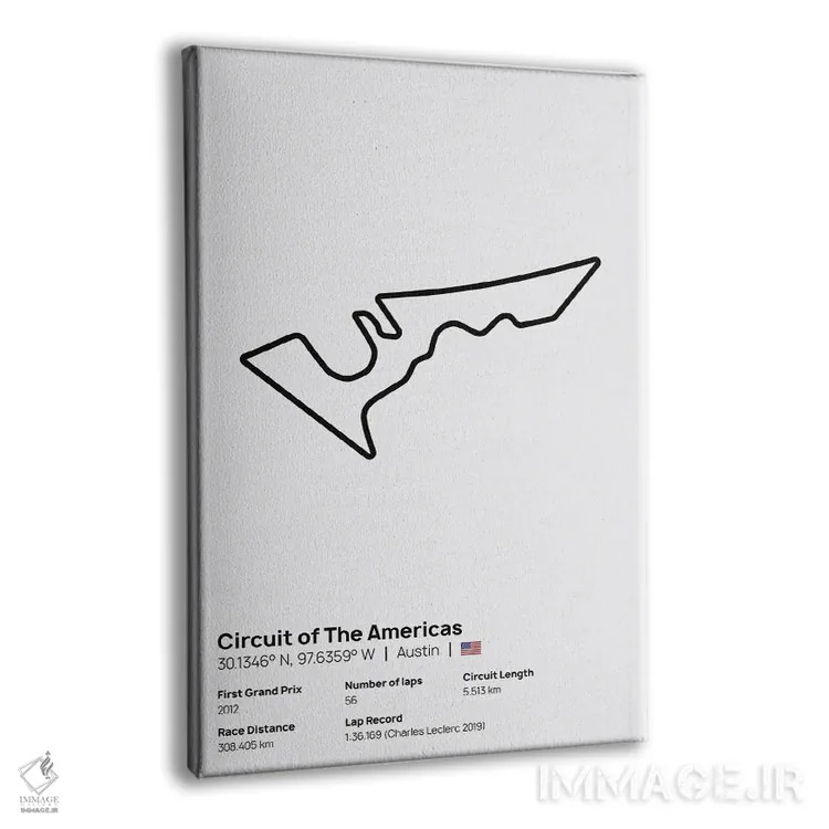 تابلو فرمول یک - پیست قارهها (آستین آمریکا) اثر آویسیکس - نمای پرسپکتیو محصول