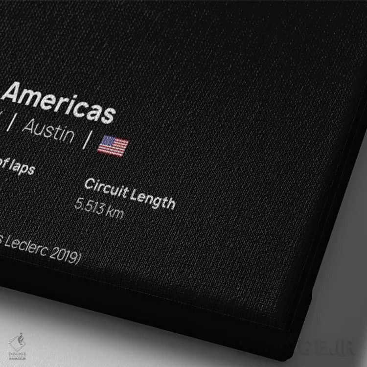 تابلو فرمول یک - پیست قارهها (آستین آمریکا) اثر آویسیکس - نمای نزدیک بافت بوم