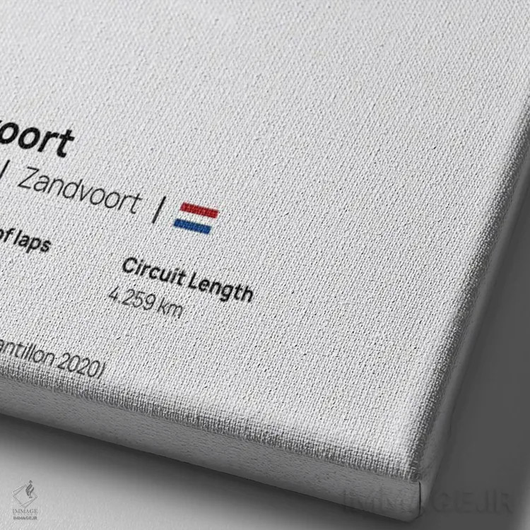 تابلو فرمول یک - پیست زاندفورت اثر آویسیکس - نمای نزدیک بافت بوم