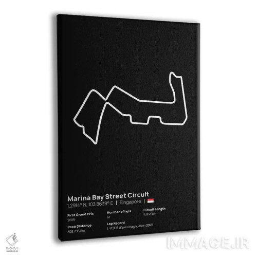 تابلو فرمول یک - پیست خیابانی مارینا بی اثر آویسیکس - نمای پرسپکتیو محصول